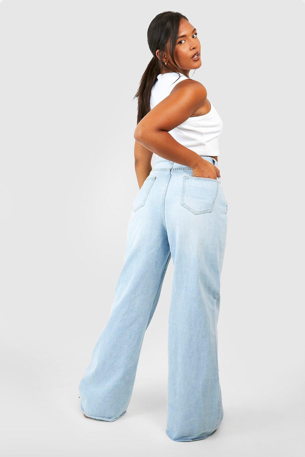 Pantalon grande taille taille haute hot sale